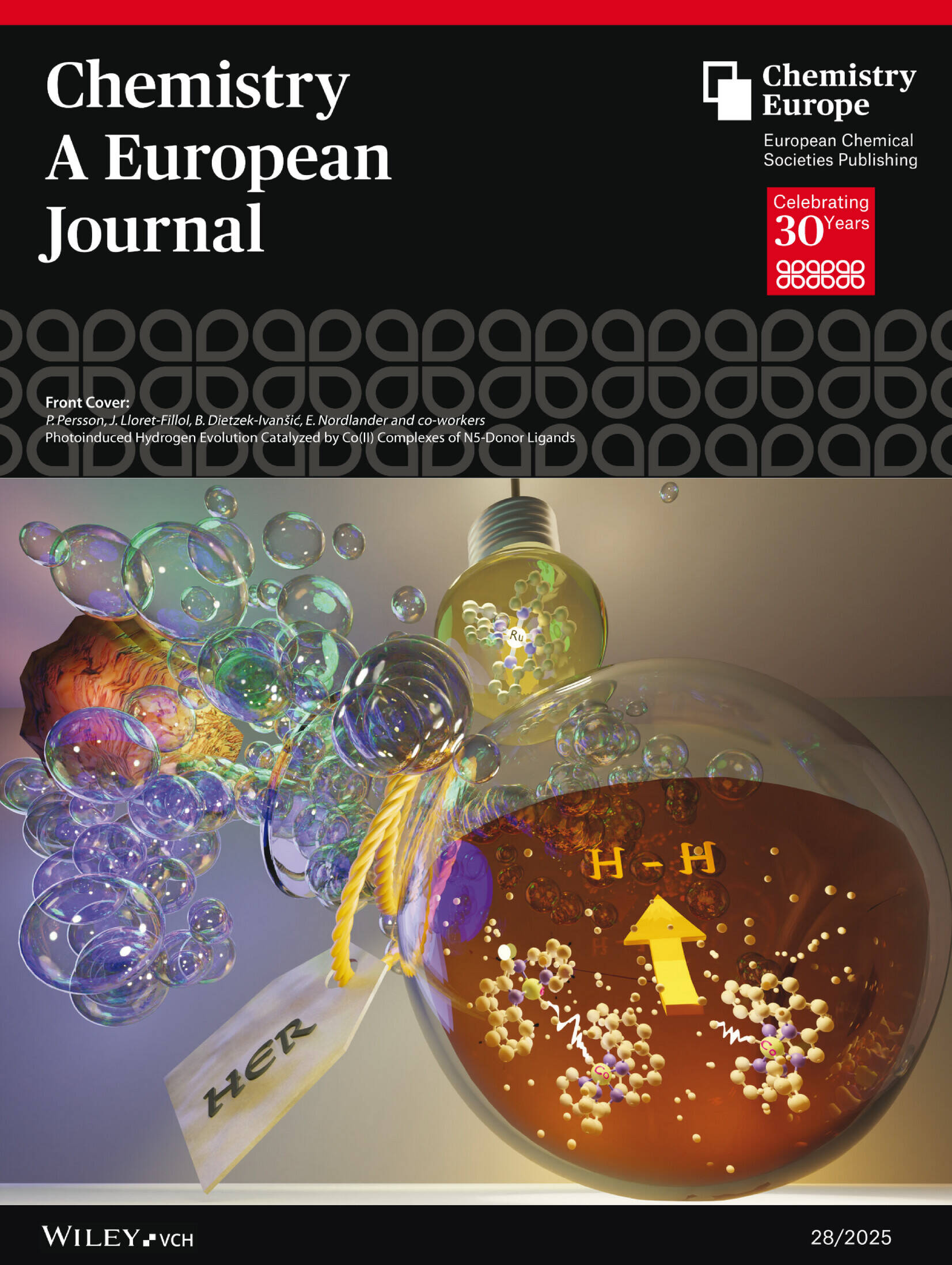 Journal cover of "Chemistry–A European Journal, 31(28)"